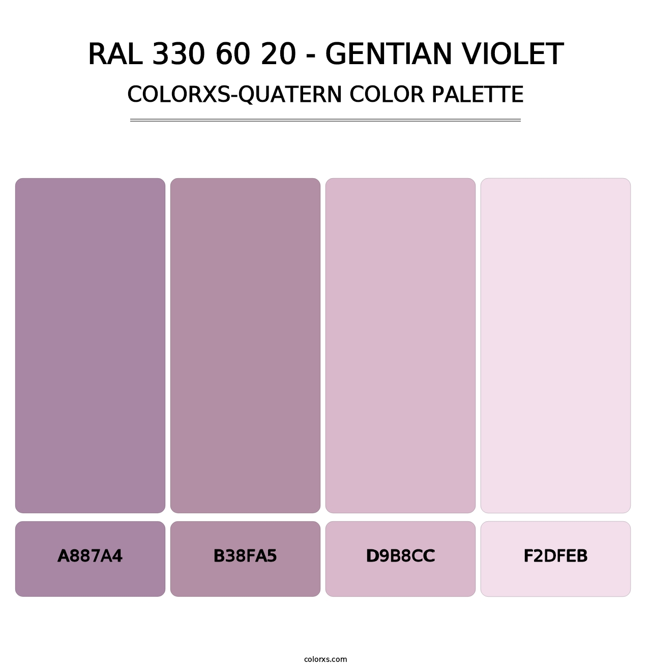 RAL 330 60 20 - Gentian Violet - Colorxs Quatern Palette