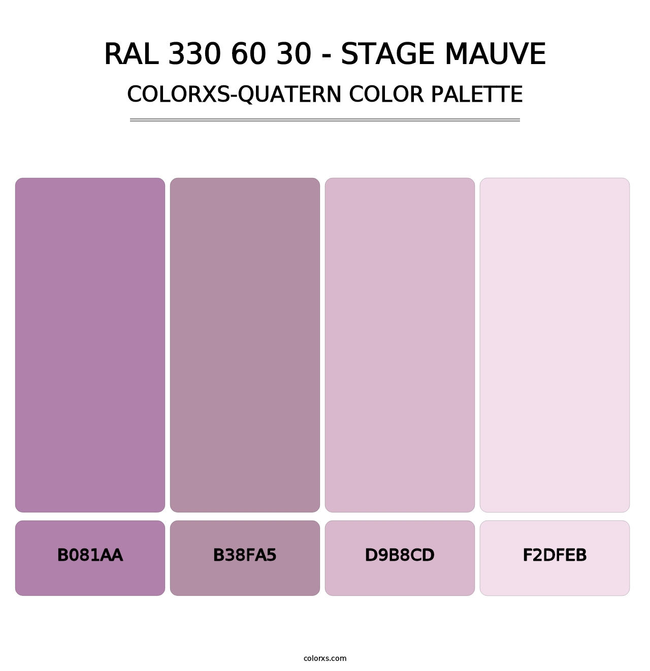 RAL 330 60 30 - Stage Mauve - Colorxs Quatern Palette