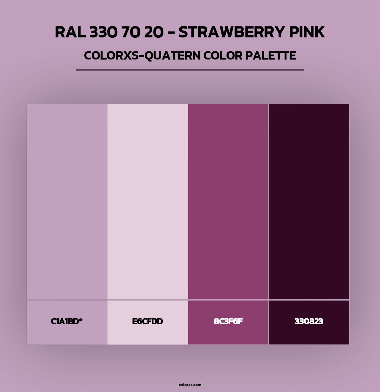 RAL 330 70 20 - Strawberry Pink - Colorxs Quad Palette