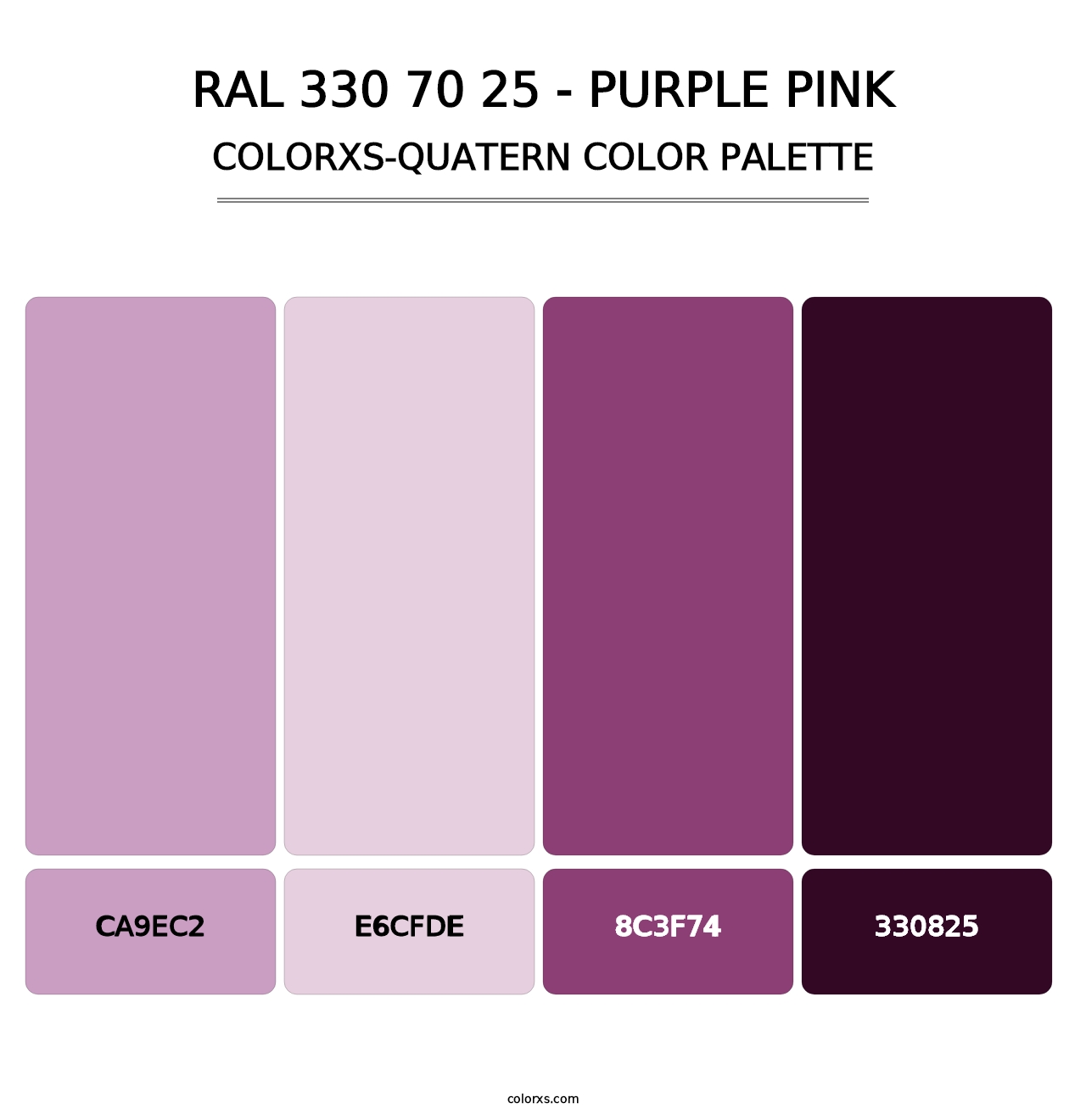 RAL 330 70 25 - Purple Pink - Colorxs Quatern Palette