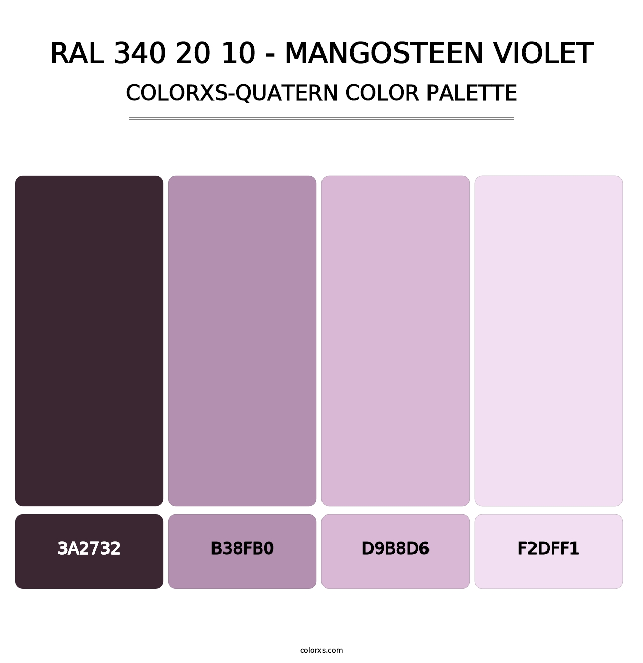 RAL 340 20 10 - Mangosteen Violet - Colorxs Quatern Palette