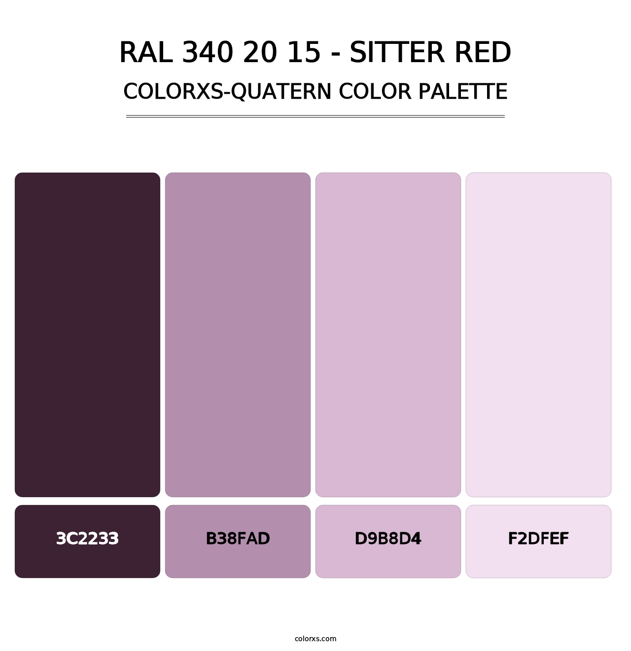 RAL 340 20 15 - Sitter Red - Colorxs Quatern Palette