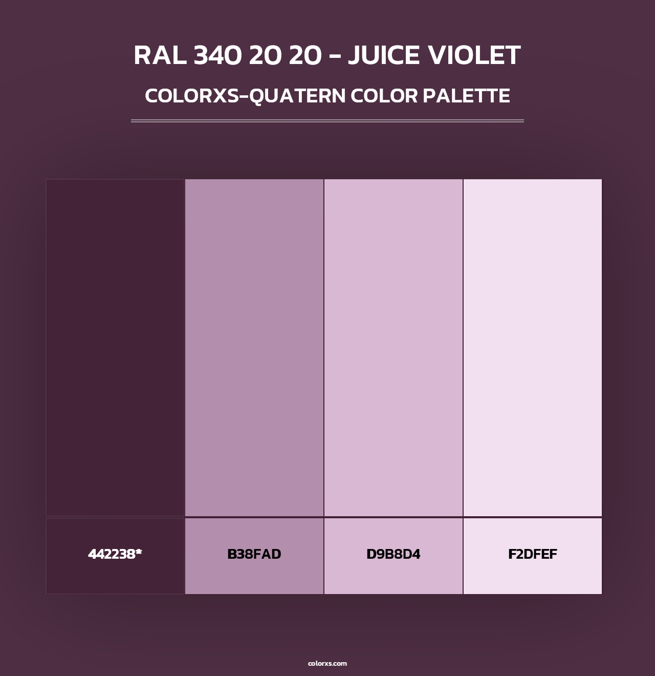 RAL 340 20 20 - Juice Violet - Colorxs Quad Palette