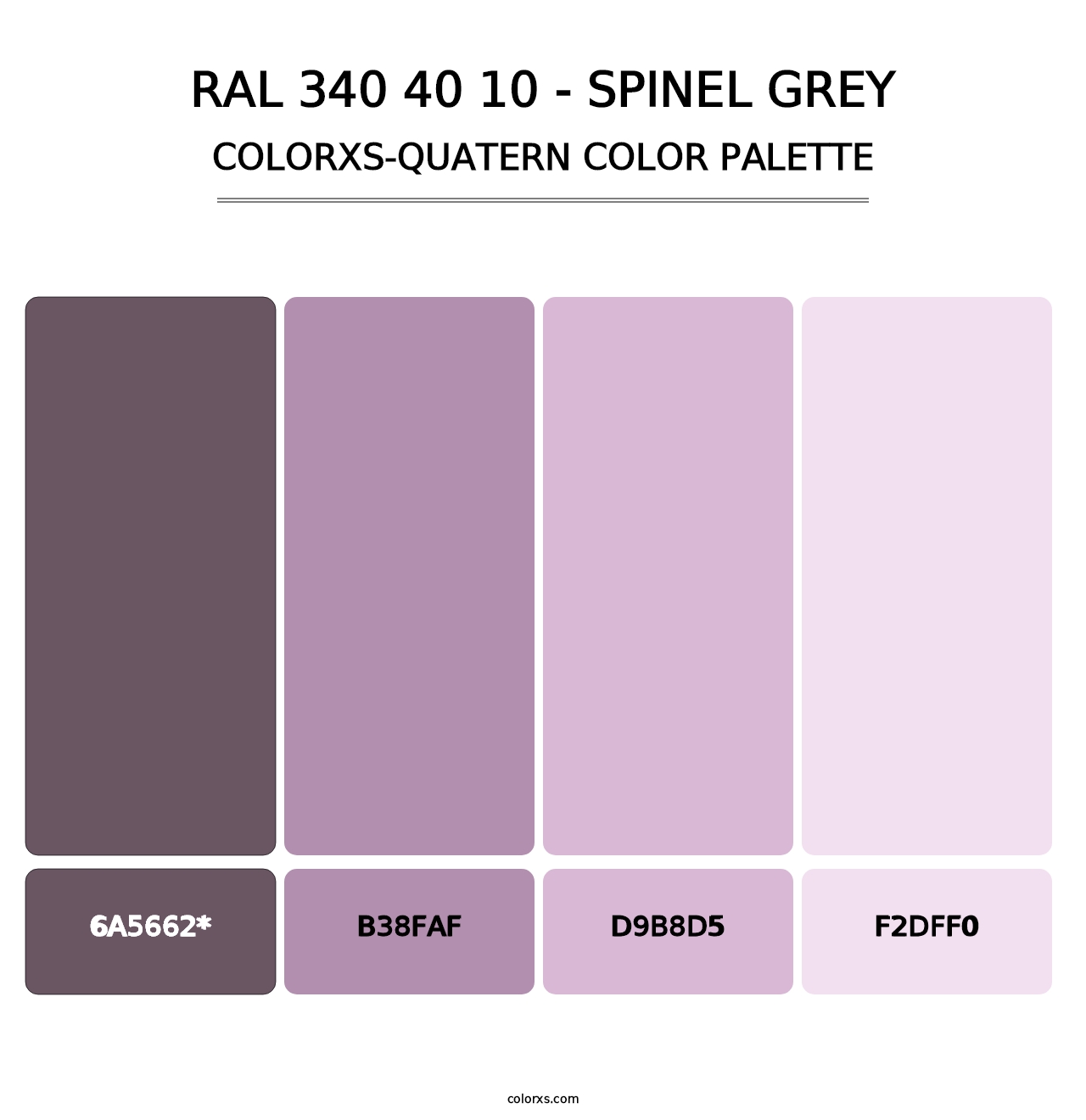 RAL 340 40 10 - Spinel Grey - Colorxs Quatern Palette