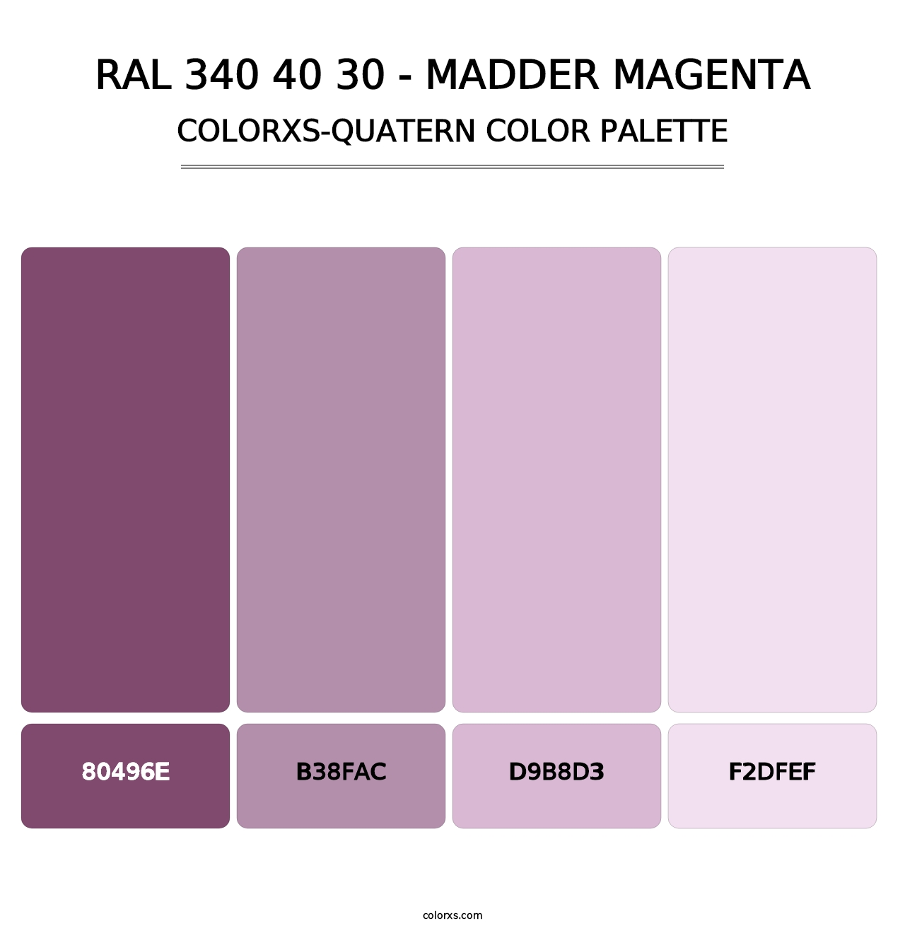 RAL 340 40 30 - Madder Magenta - Colorxs Quatern Palette