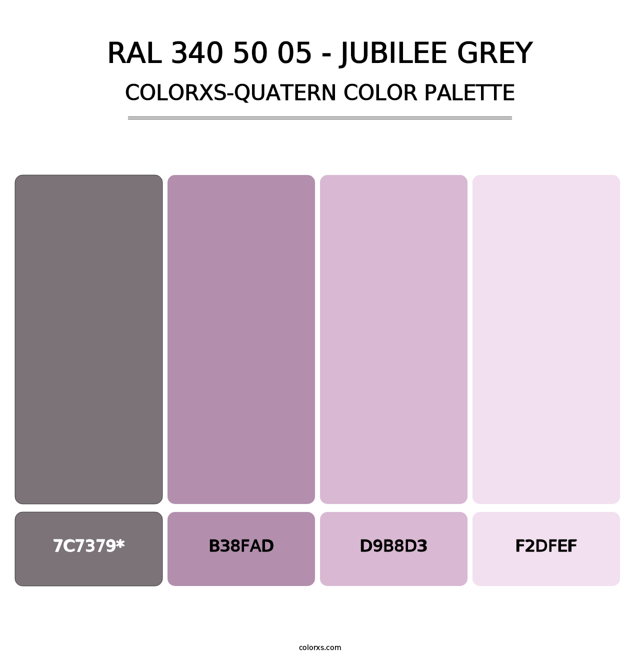 RAL 340 50 05 - Jubilee Grey - Colorxs Quatern Palette