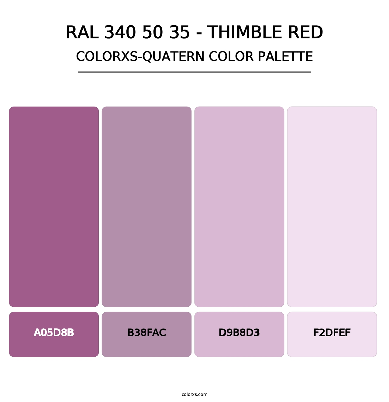 RAL 340 50 35 - Thimble Red - Colorxs Quatern Palette