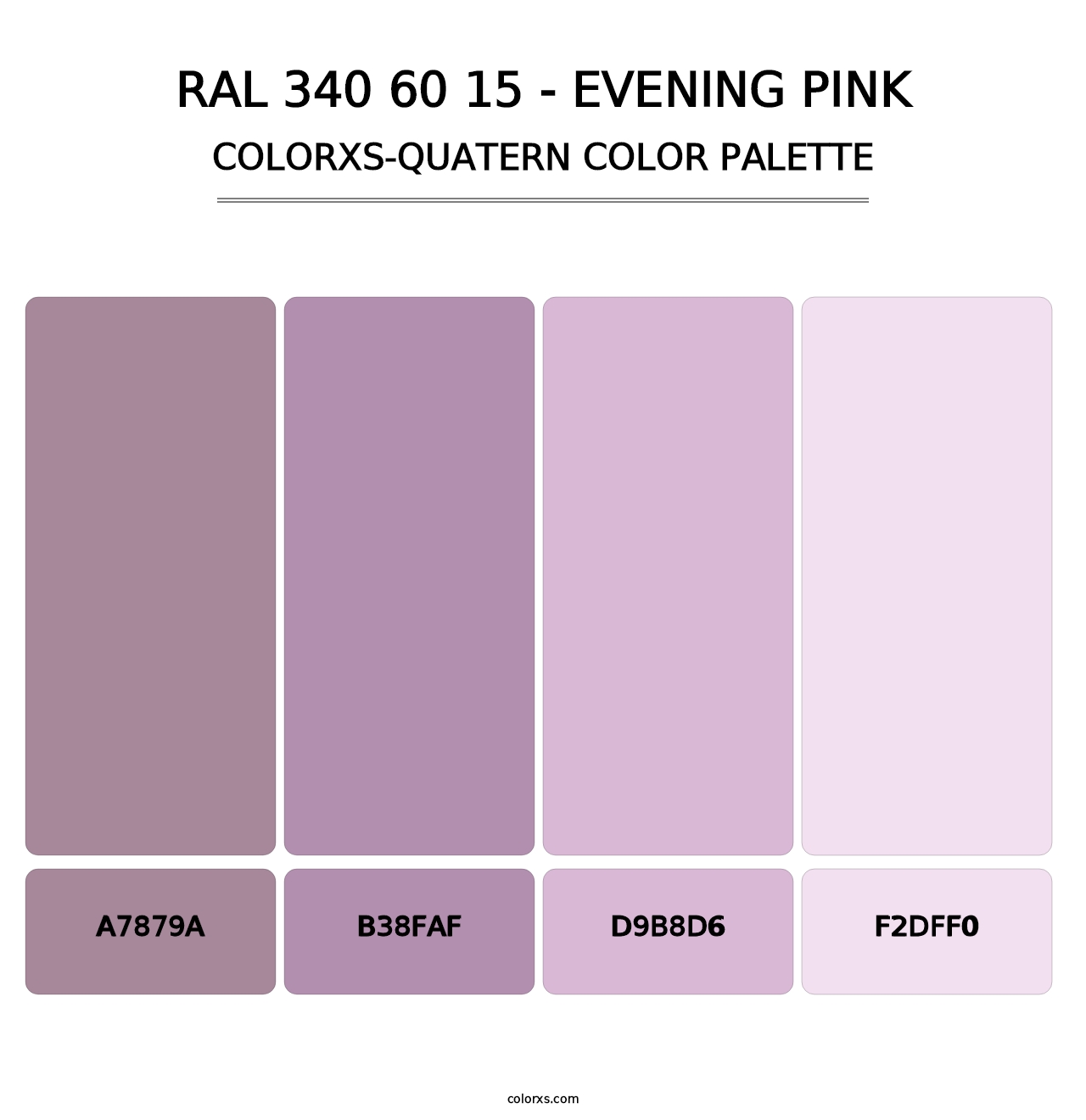 RAL 340 60 15 - Evening Pink - Colorxs Quatern Palette