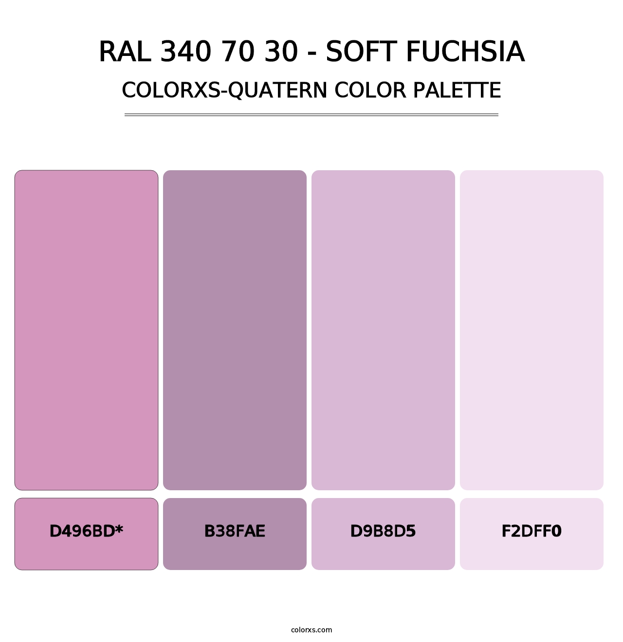 RAL 340 70 30 - Soft Fuchsia - Colorxs Quatern Palette