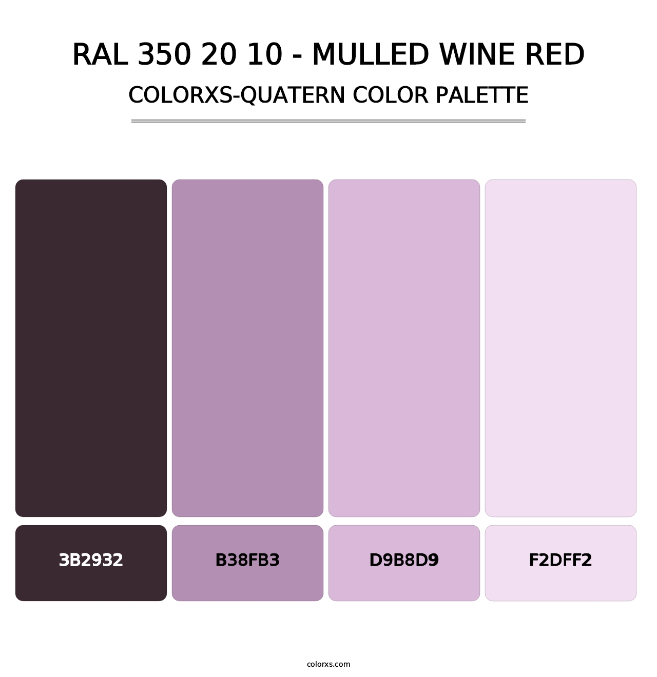RAL 350 20 10 - Mulled Wine Red - Colorxs Quatern Palette