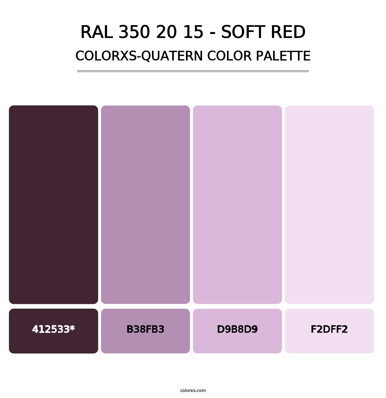 RAL 350 20 15 - Soft Red - Colorxs Quatern Palette