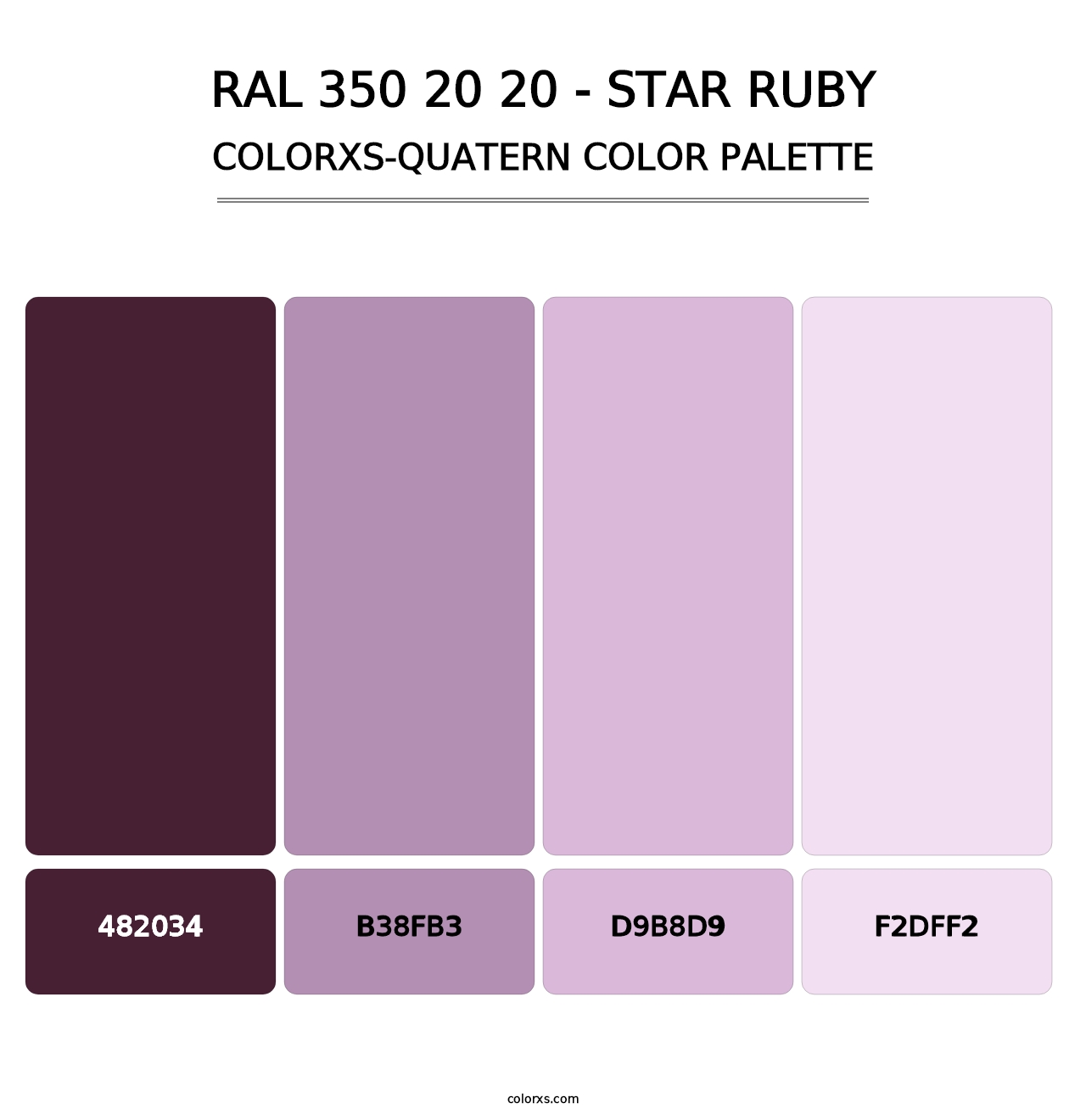 RAL 350 20 20 - Star Ruby - Colorxs Quatern Palette