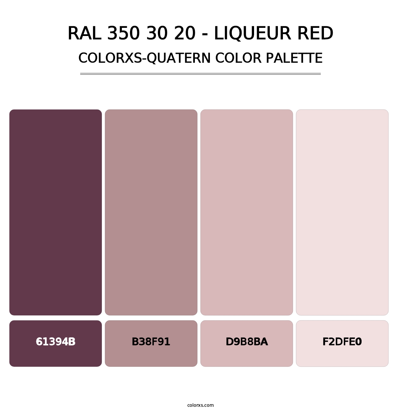 RAL 350 30 20 - Liqueur Red - Colorxs Quatern Palette