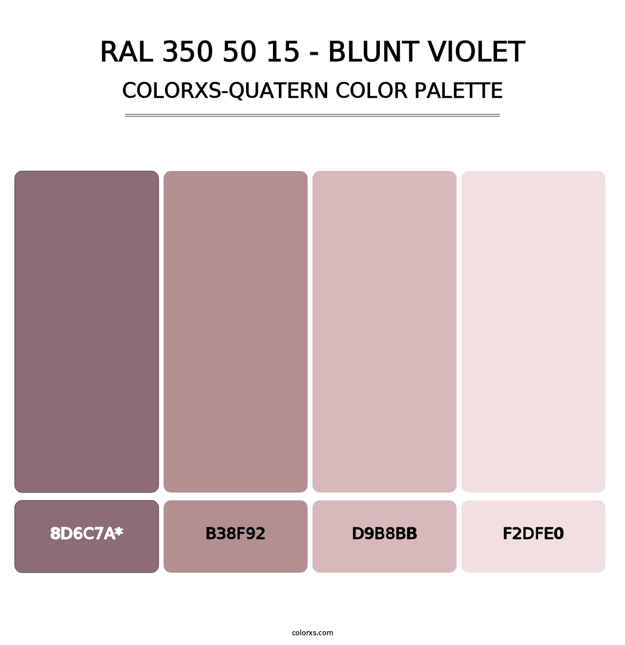 RAL 350 50 15 - Blunt Violet - Colorxs Quatern Palette