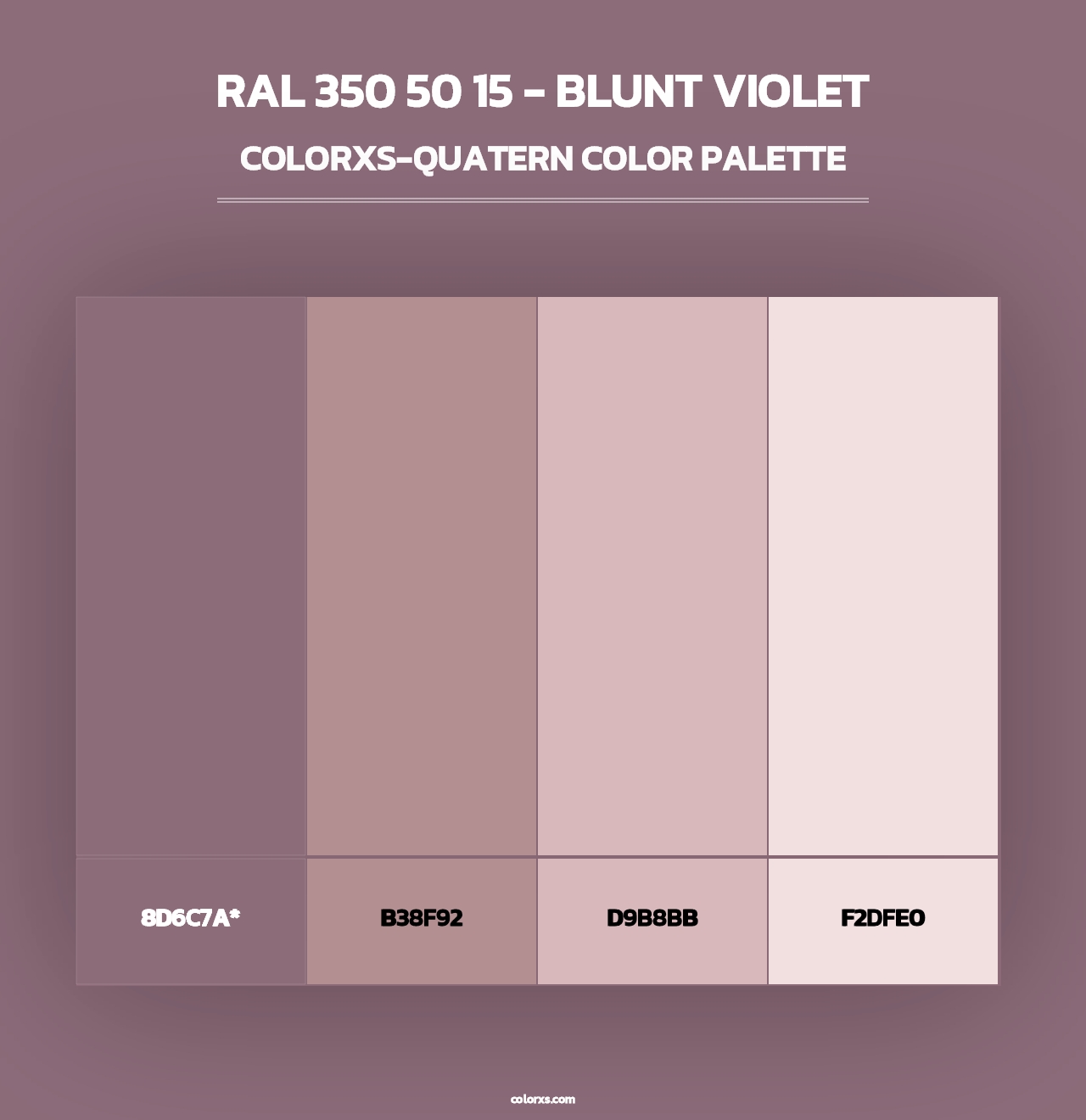 RAL 350 50 15 - Blunt Violet - Colorxs Quad Palette