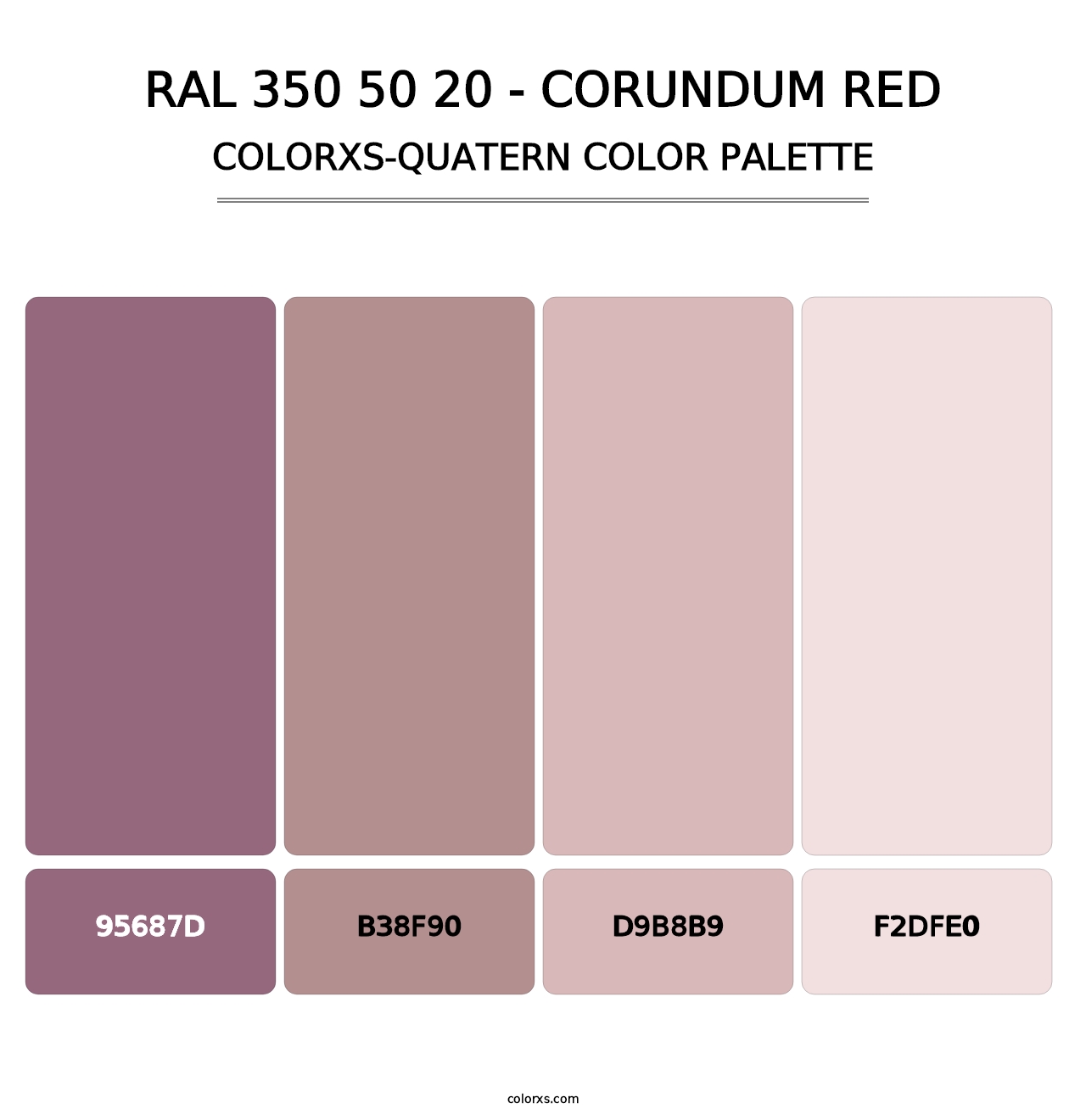 RAL 350 50 20 - Corundum Red - Colorxs Quatern Palette