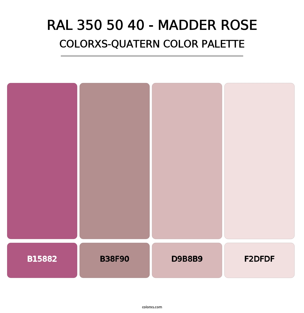 RAL 350 50 40 - Madder Rose - Colorxs Quatern Palette