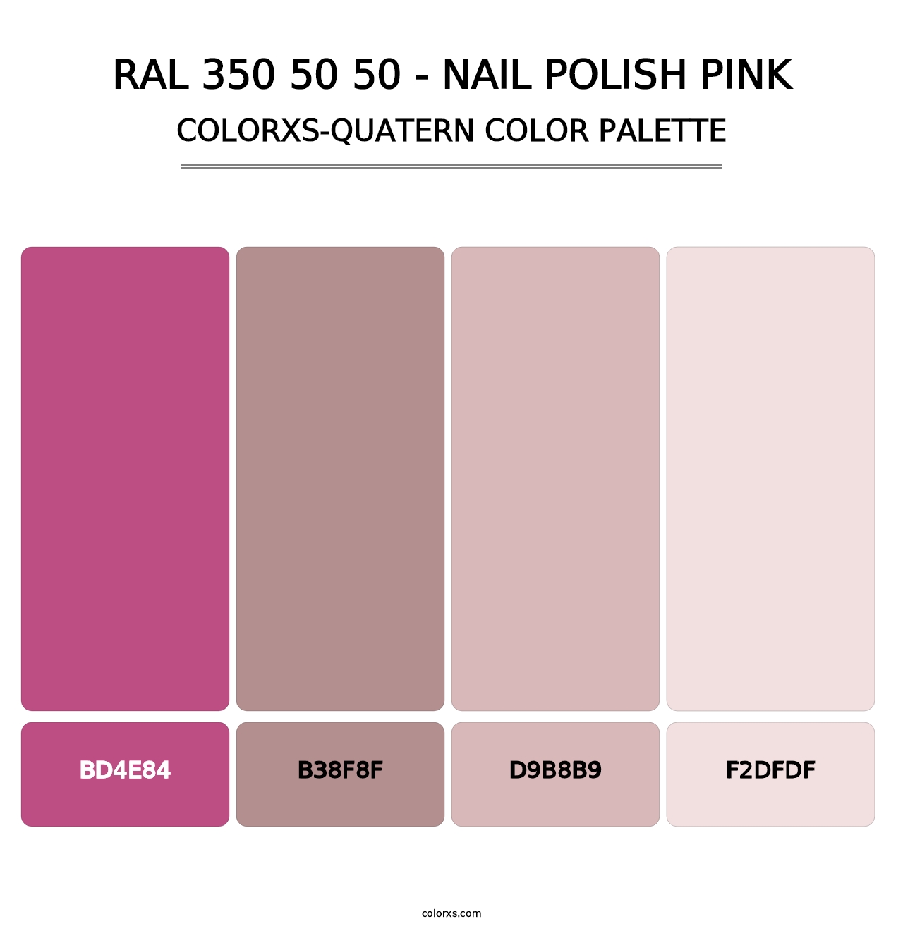 RAL 350 50 50 - Nail Polish Pink - Colorxs Quatern Palette