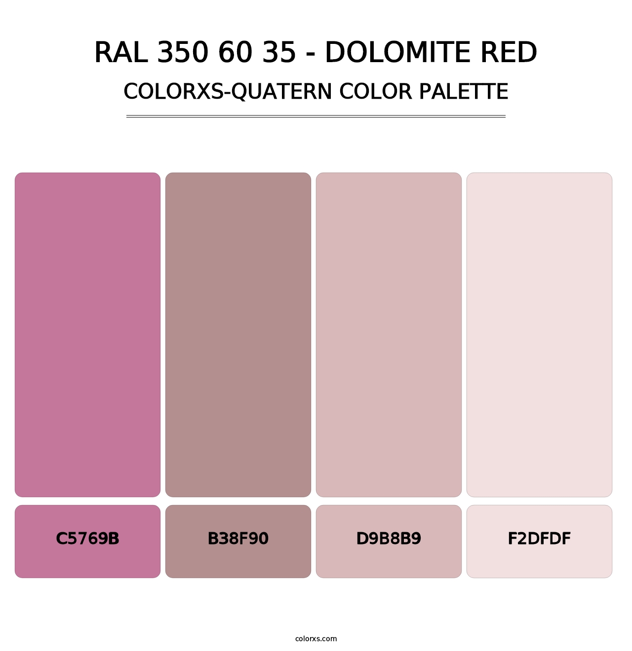 RAL 350 60 35 - Dolomite Red - Colorxs Quatern Palette