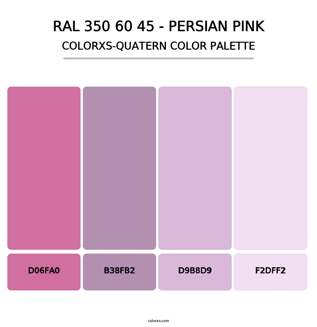 RAL 350 60 45 - Persian Pink - Colorxs Quatern Palette