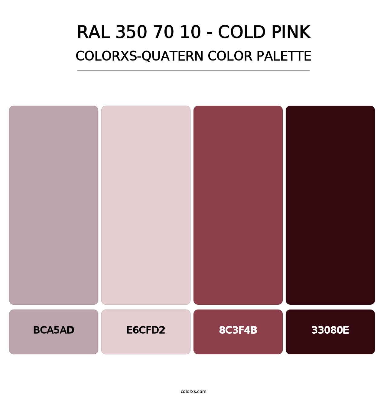 RAL 350 70 10 - Cold Pink - Colorxs Quatern Palette