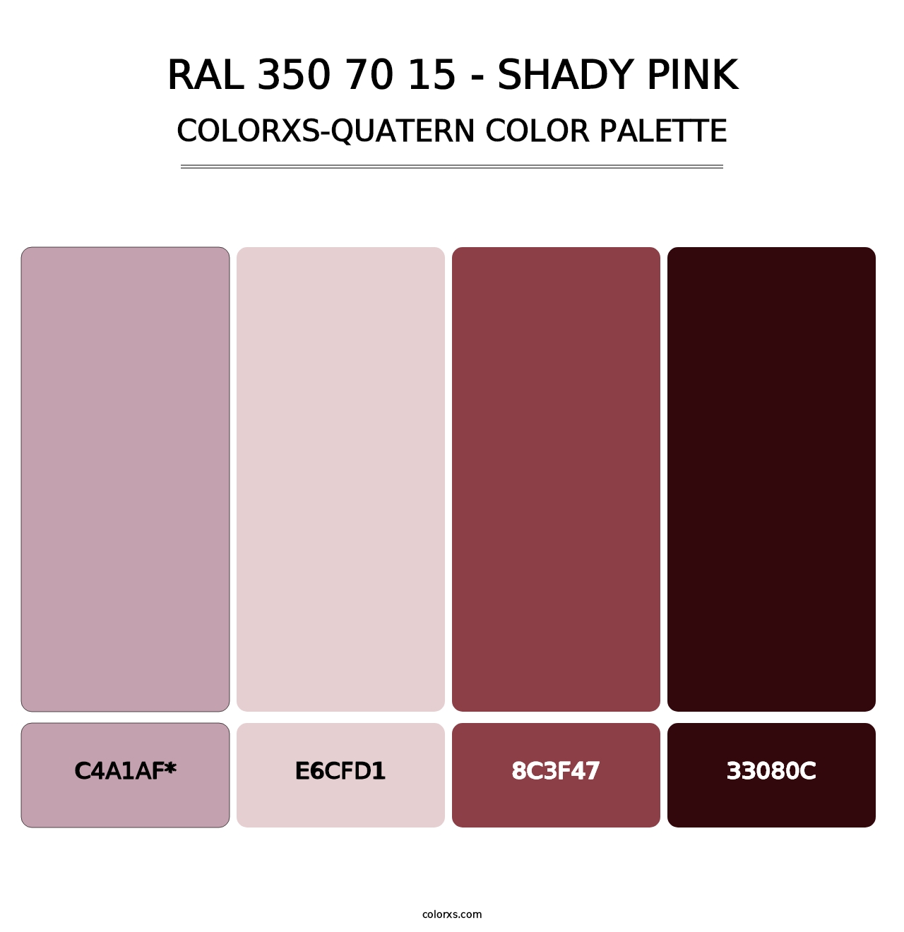 RAL 350 70 15 - Shady Pink - Colorxs Quatern Palette