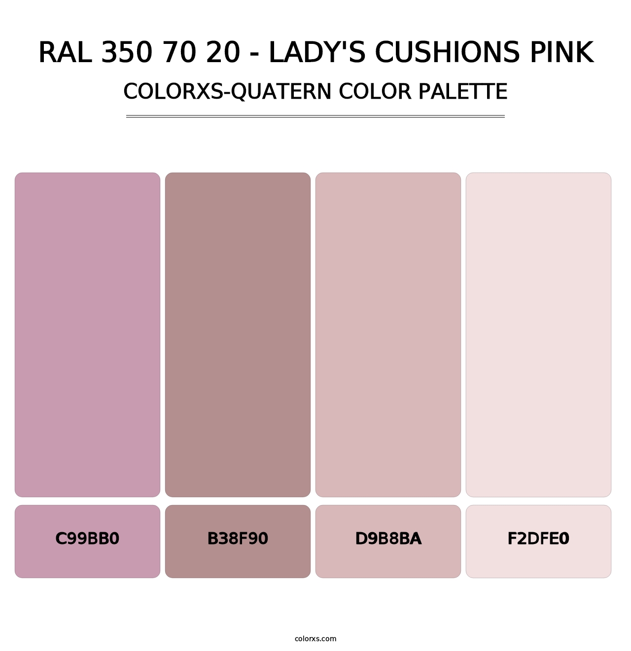 RAL 350 70 20 - Lady's Cushions Pink - Colorxs Quatern Palette