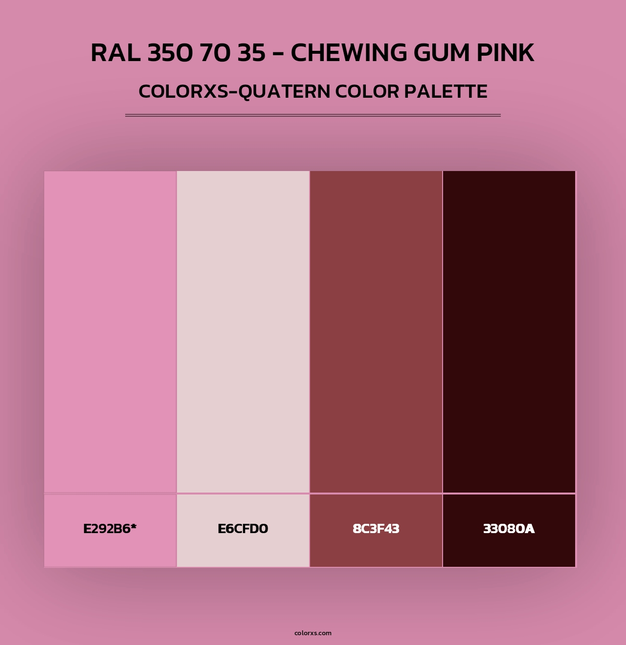 RAL 350 70 35 - Chewing Gum Pink - Colorxs Quad Palette