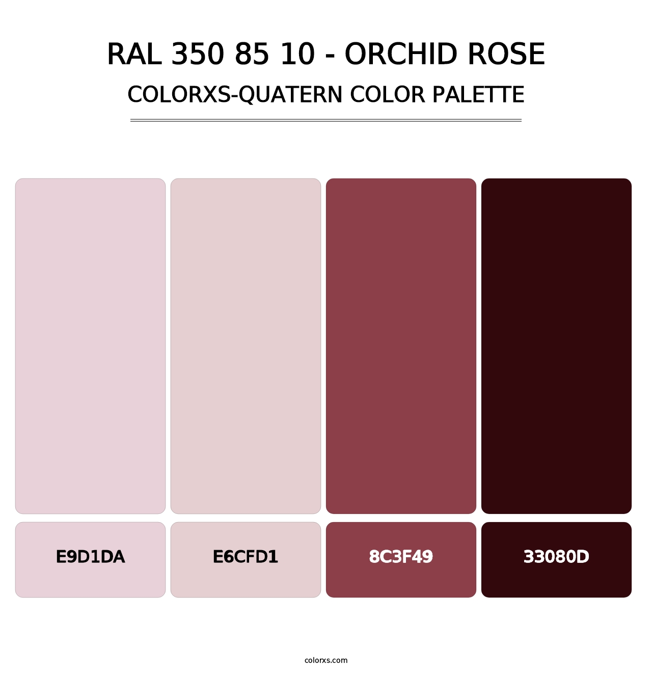 RAL 350 85 10 - Orchid Rose - Colorxs Quatern Palette