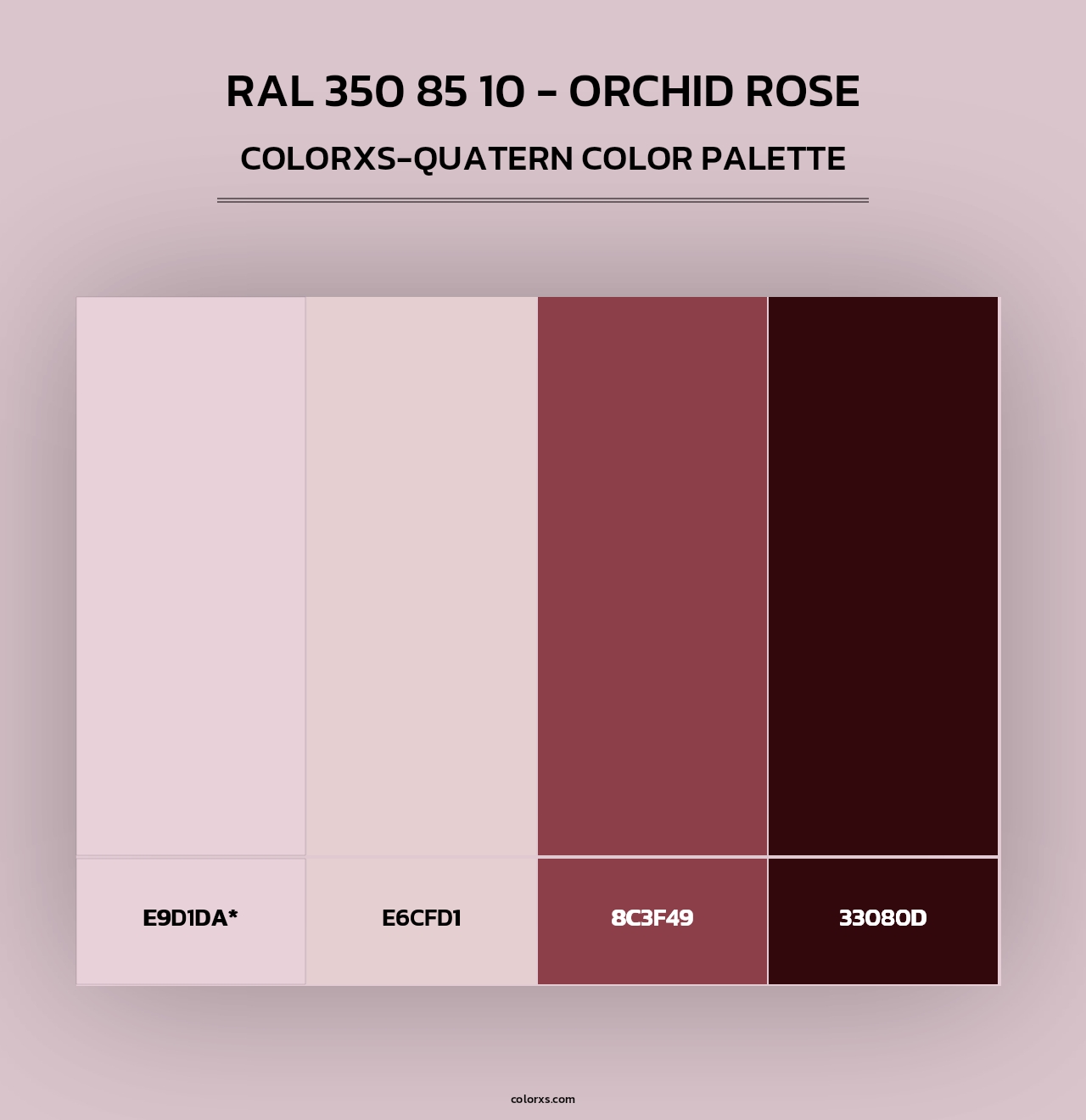 RAL 350 85 10 - Orchid Rose - Colorxs Quad Palette
