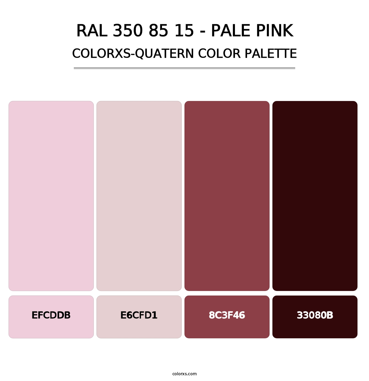 RAL 350 85 15 - Pale Pink - Colorxs Quatern Palette