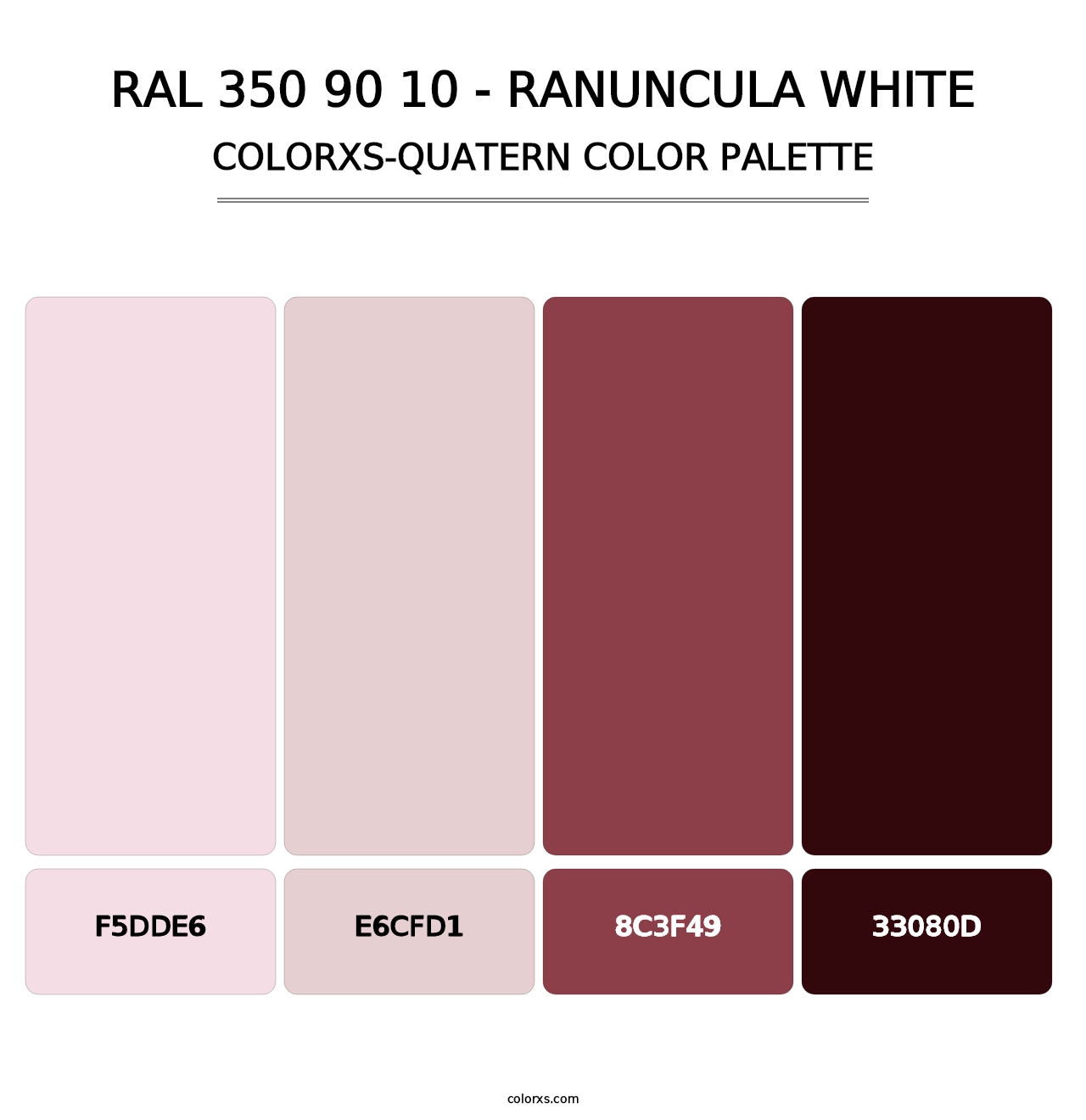 RAL 350 90 10 - Ranuncula White - Colorxs Quatern Palette