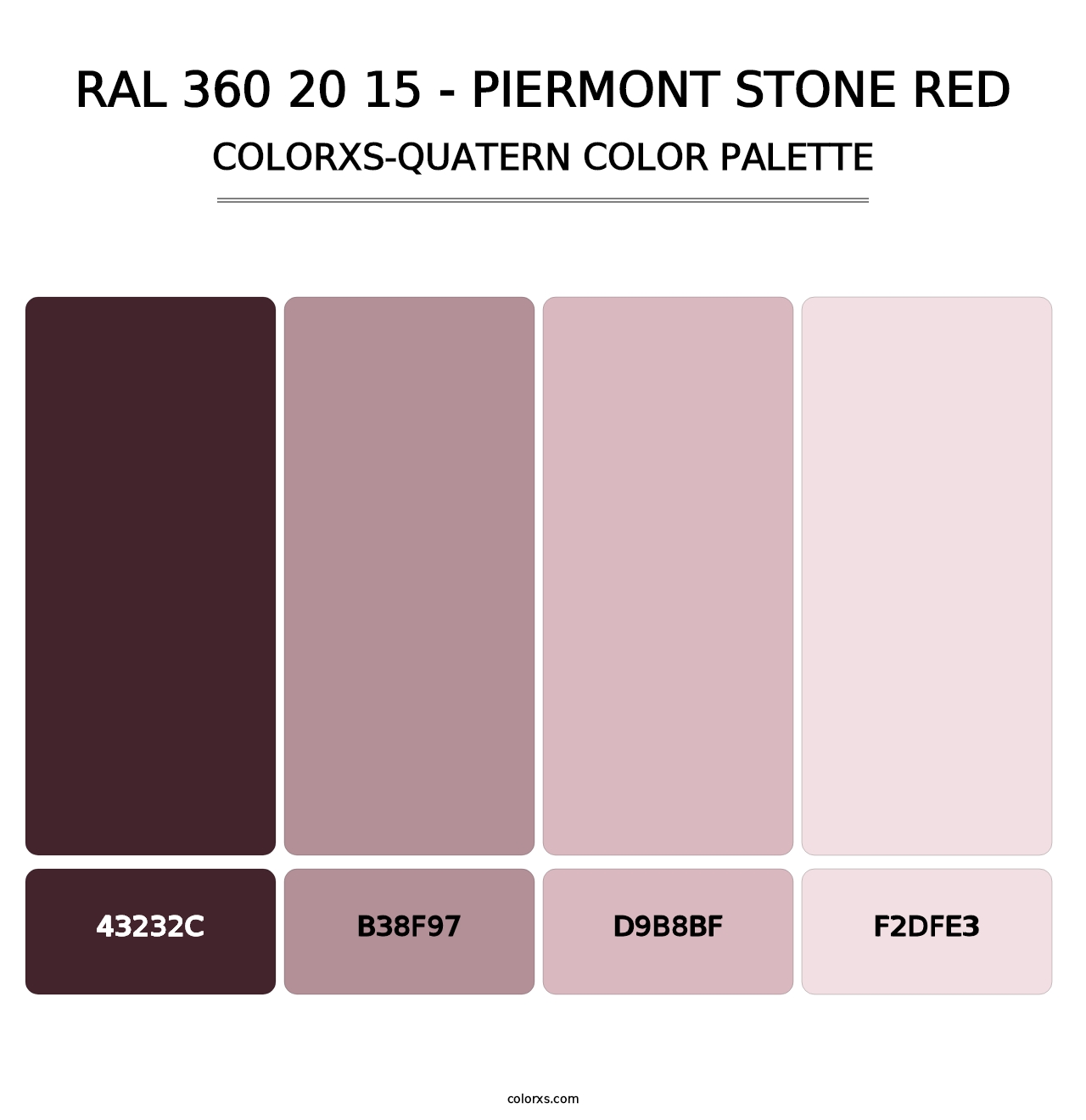 RAL 360 20 15 - Piermont Stone Red - Colorxs Quatern Palette