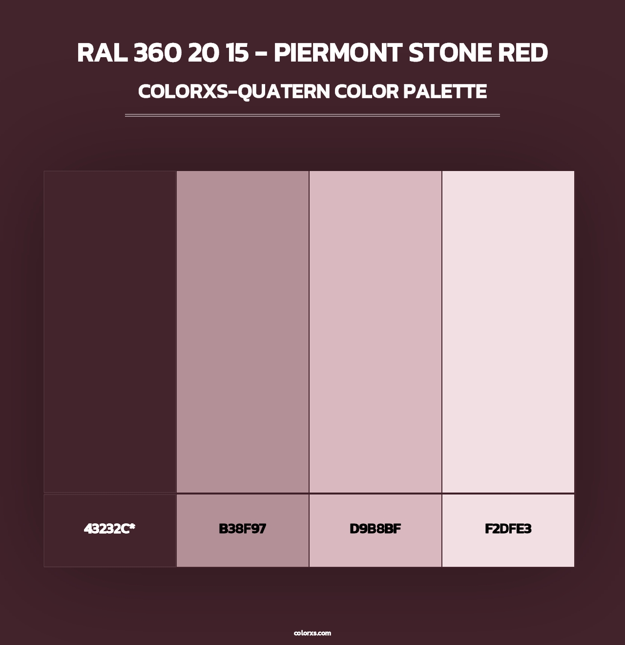 RAL 360 20 15 - Piermont Stone Red - Colorxs Quad Palette