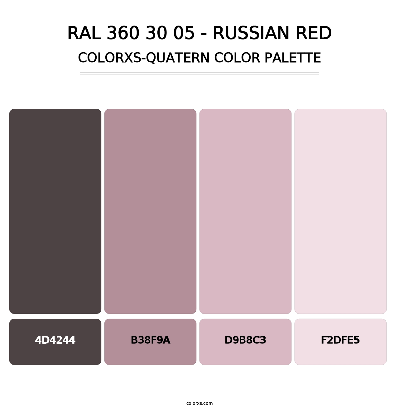 RAL 360 30 05 - Russian Red - Colorxs Quatern Palette