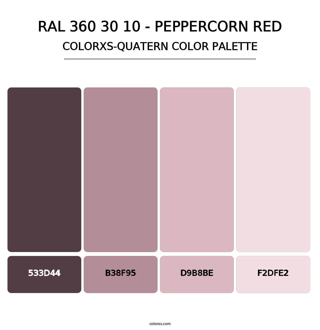 RAL 360 30 10 - Peppercorn Red - Colorxs Quatern Palette