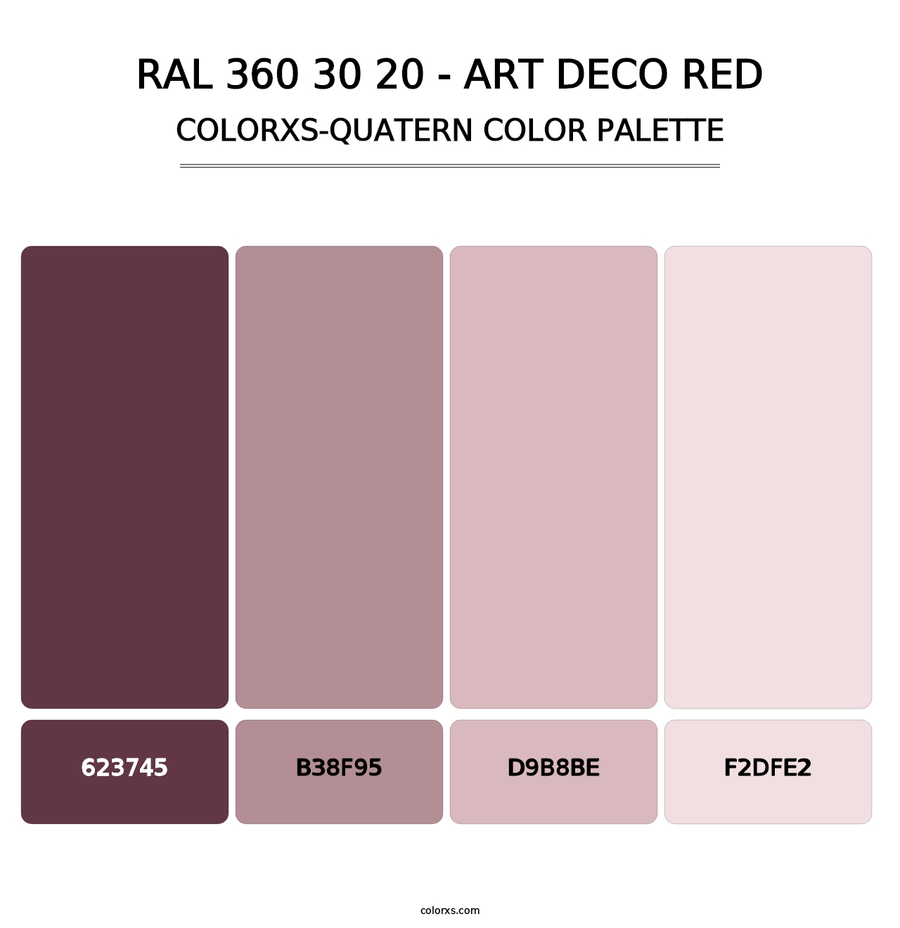 RAL 360 30 20 - Art Deco Red - Colorxs Quatern Palette