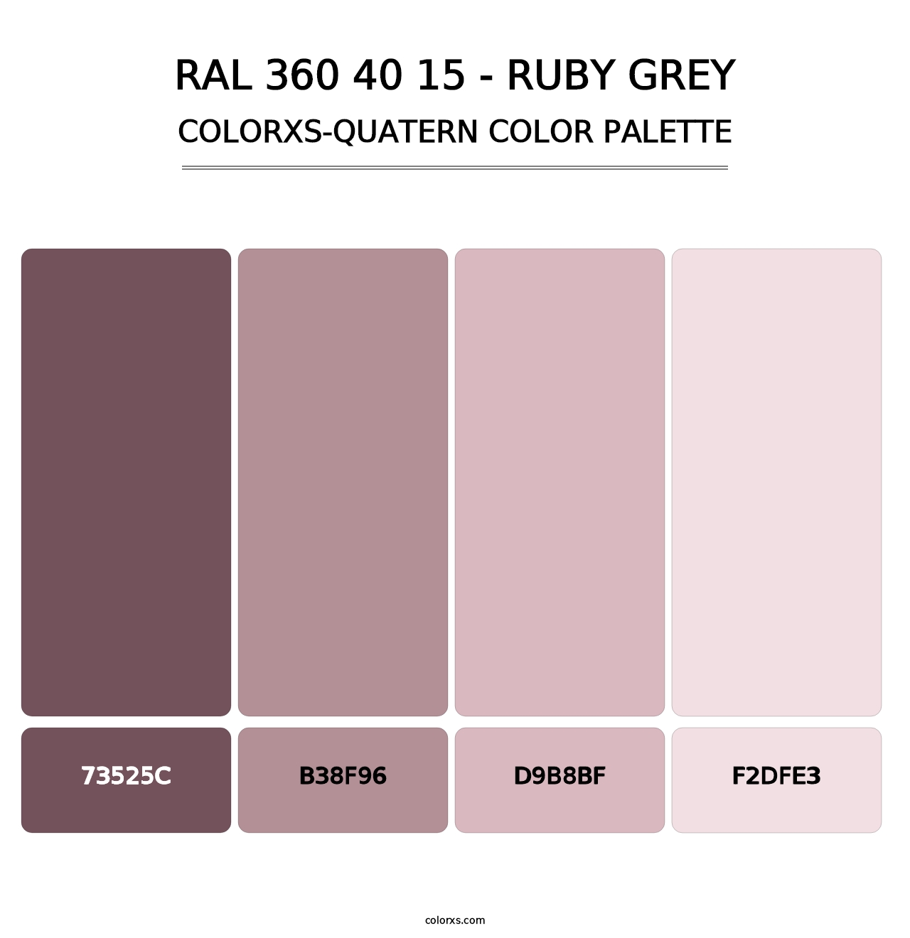 RAL 360 40 15 - Ruby Grey - Colorxs Quatern Palette