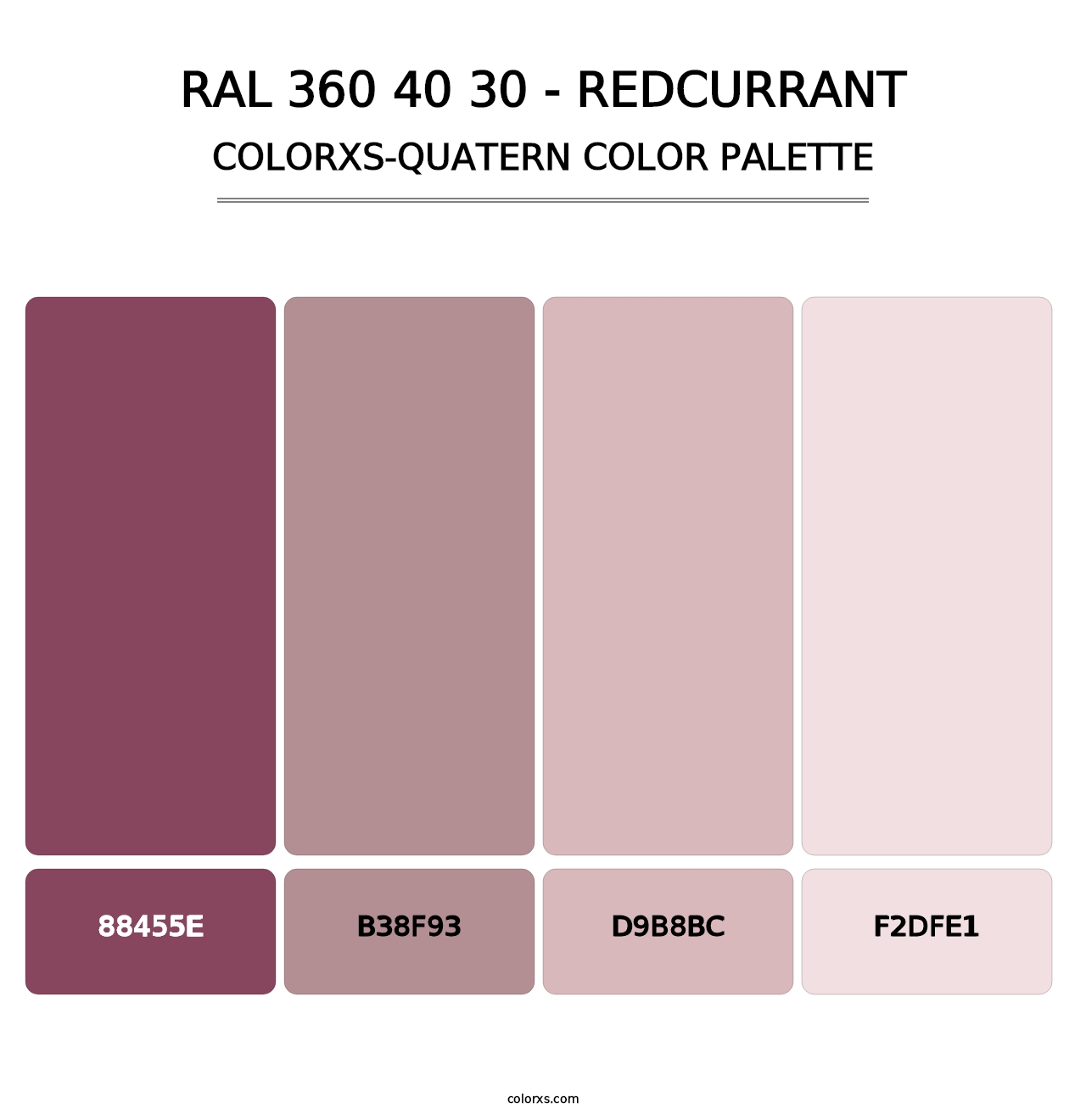 RAL 360 40 30 - Redcurrant - Colorxs Quatern Palette