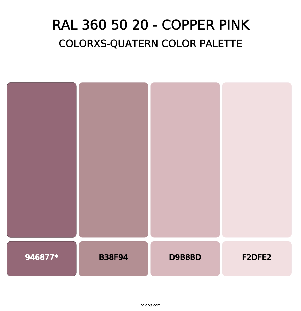 RAL 360 50 20 - Copper Pink - Colorxs Quatern Palette