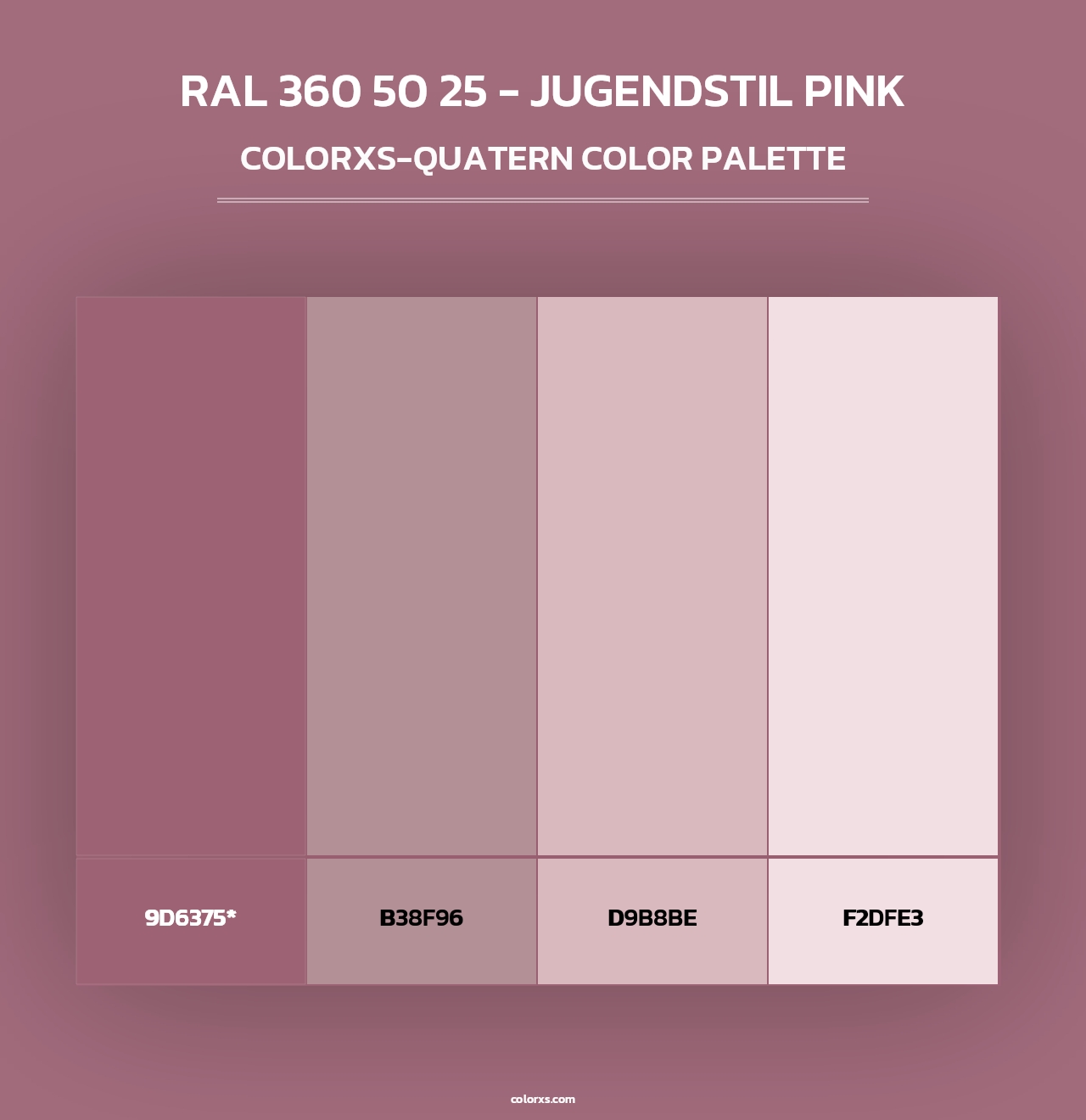 RAL 360 50 25 - Jugendstil Pink - Colorxs Quad Palette