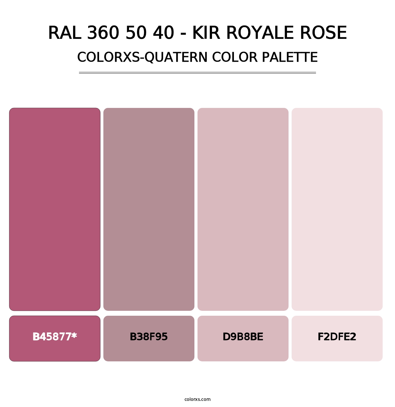 RAL 360 50 40 - Kir Royale Rose - Colorxs Quatern Palette