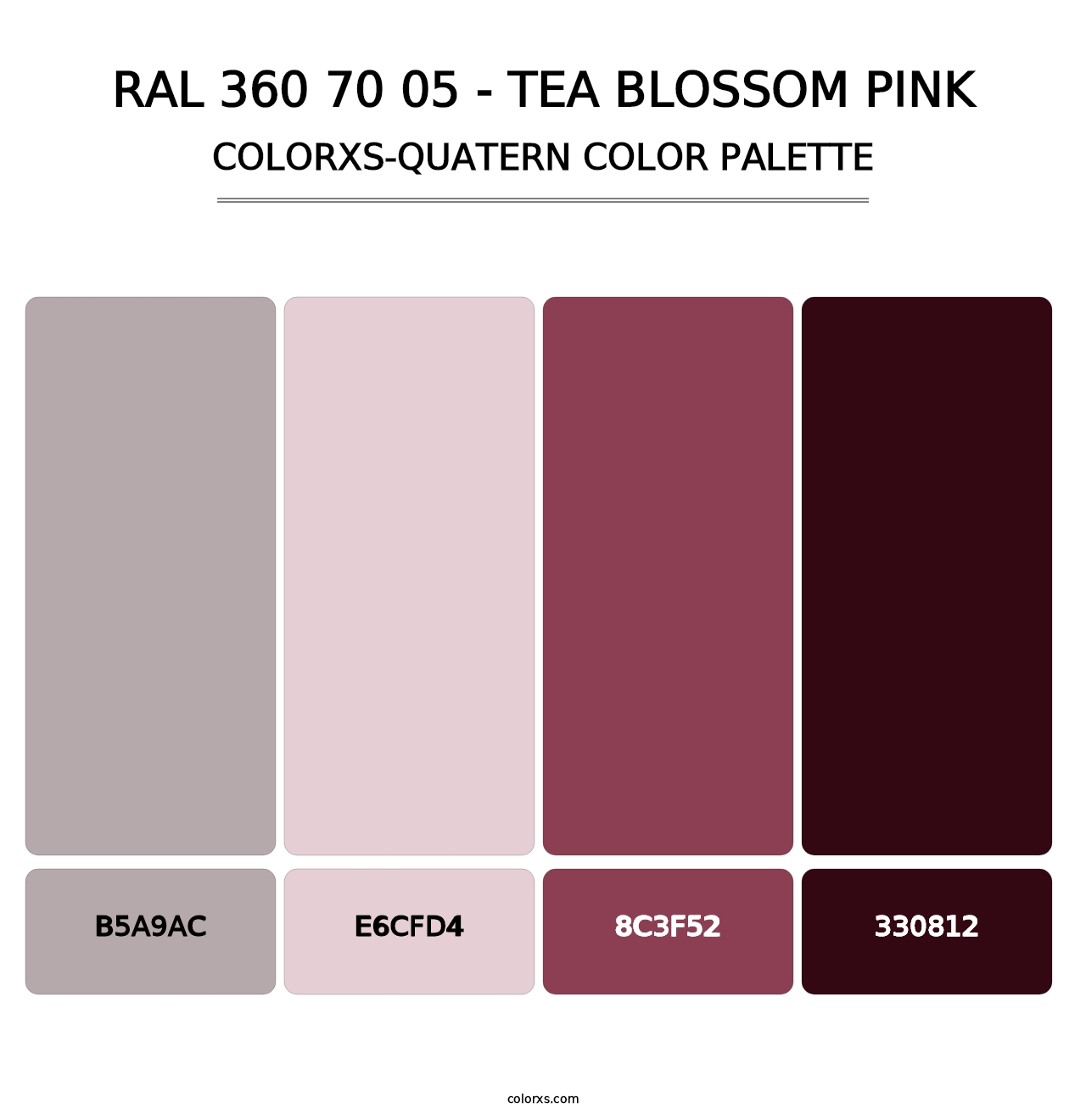 RAL 360 70 05 - Tea Blossom Pink - Colorxs Quatern Palette