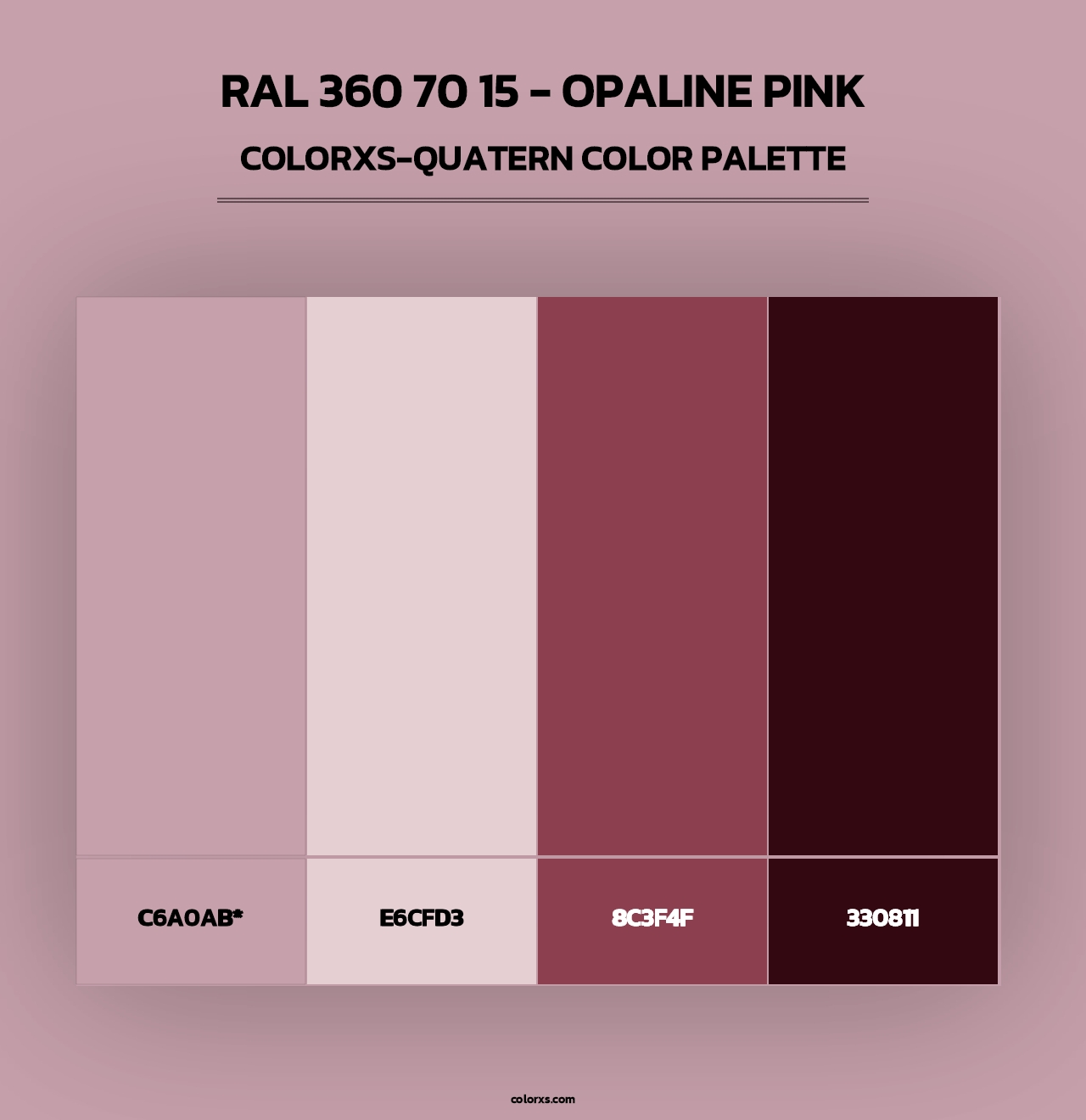 RAL 360 70 15 - Opaline Pink - Colorxs Quad Palette