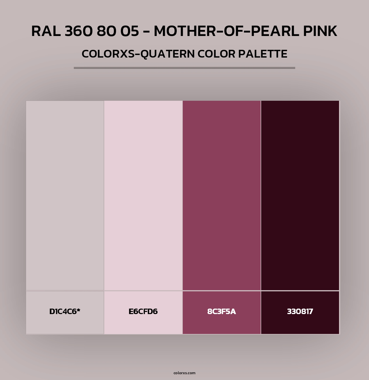 RAL 360 80 05 - Mother-Of-Pearl Pink - Colorxs Quad Palette