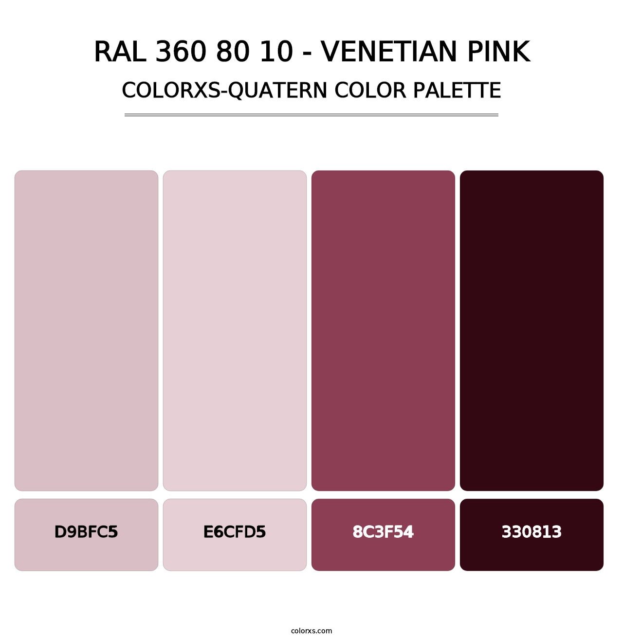 RAL 360 80 10 - Venetian Pink - Colorxs Quatern Palette