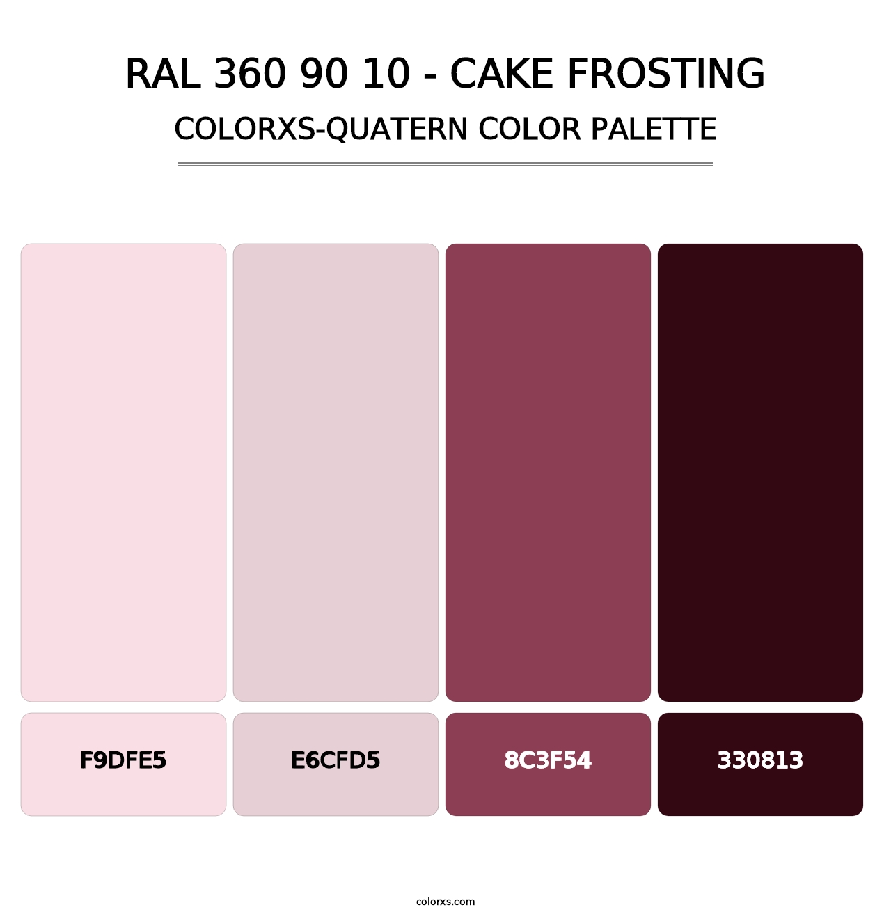 RAL 360 90 10 - Cake Frosting - Colorxs Quatern Palette