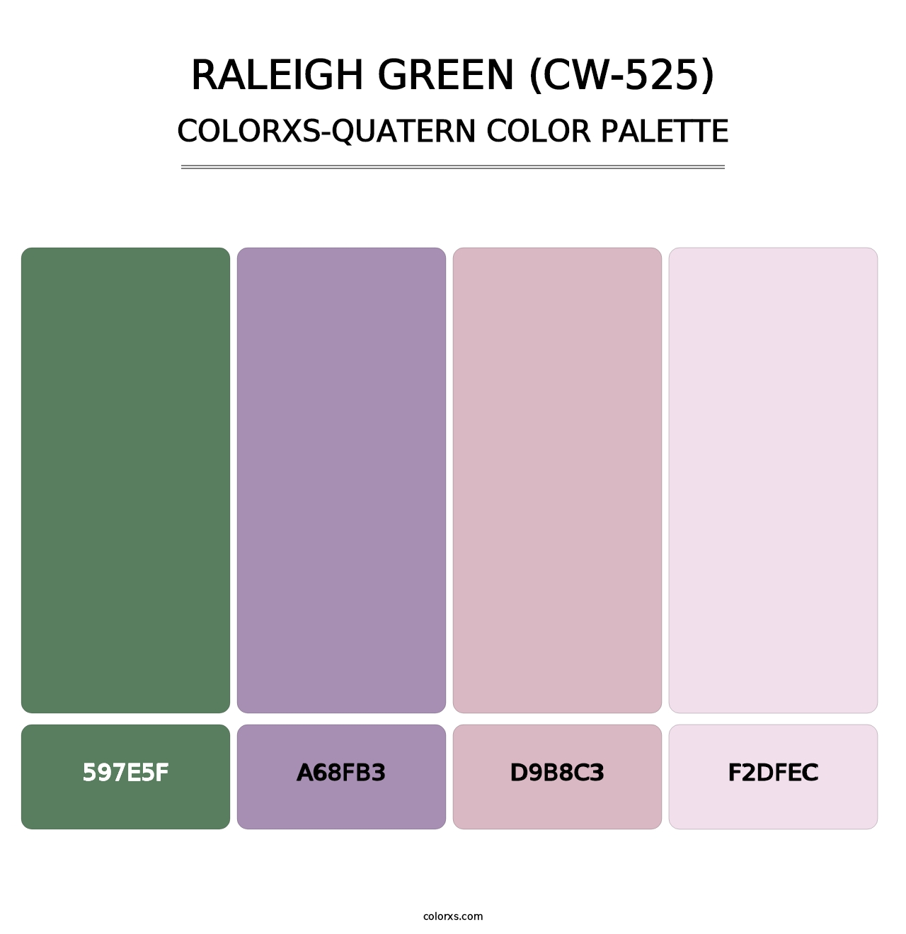 Raleigh Green (CW-525) - Colorxs Quatern Palette