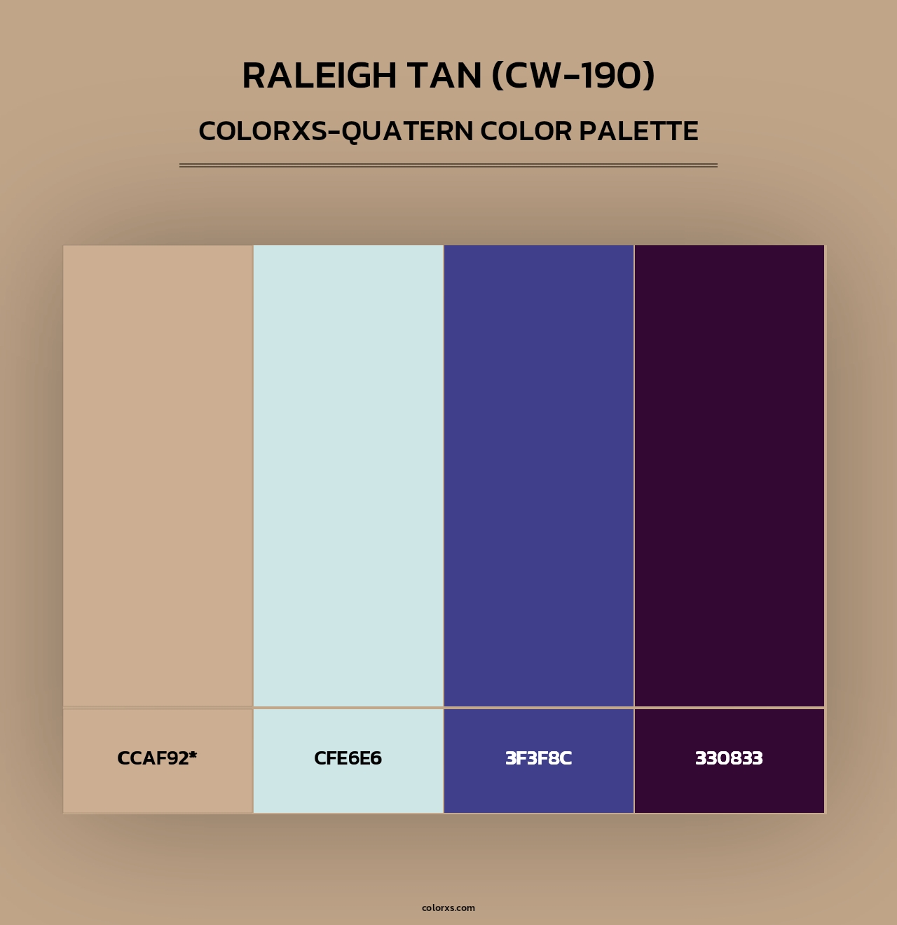 Raleigh Tan (CW-190) - Colorxs Quad Palette