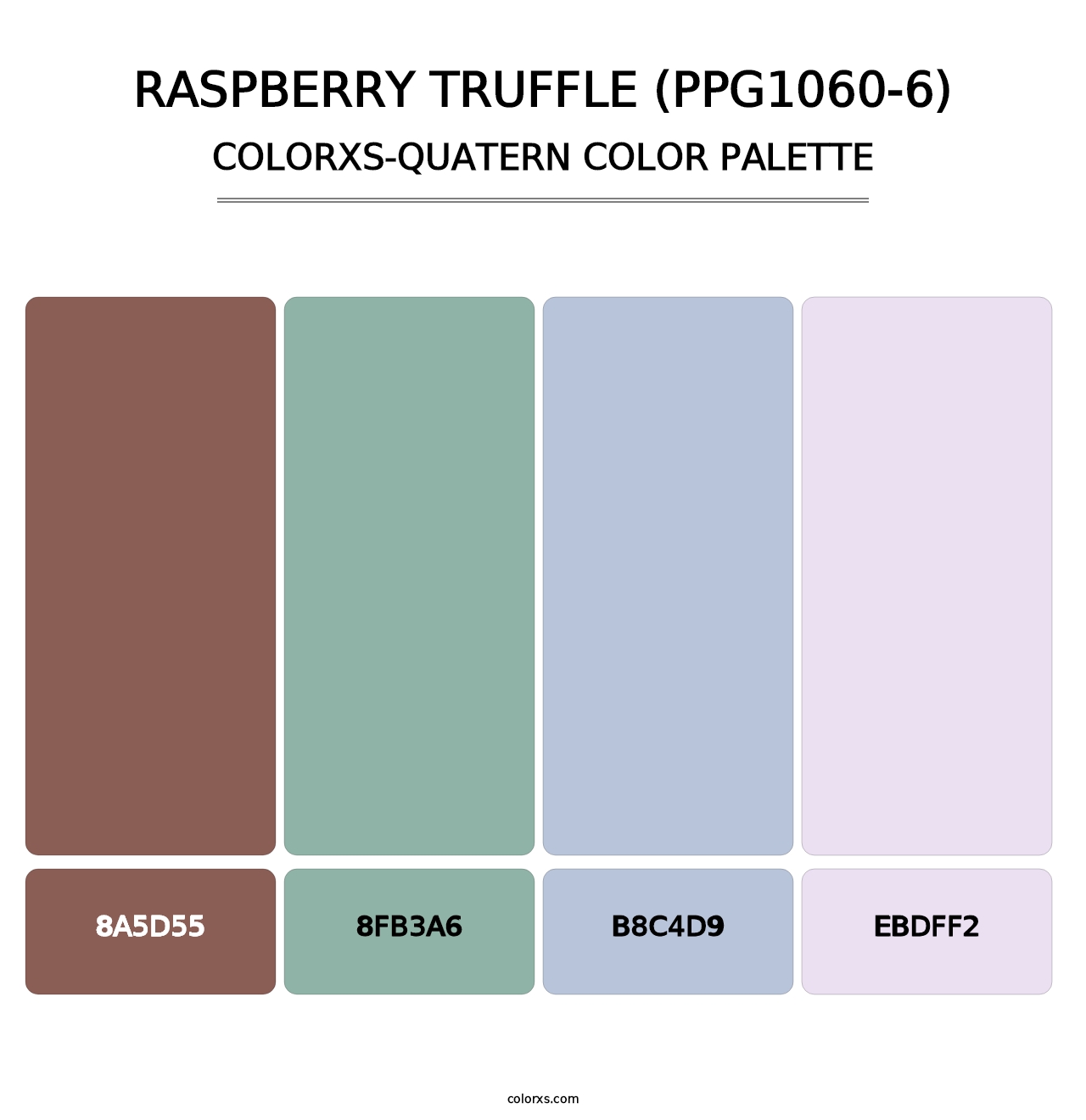 Raspberry Truffle (PPG1060-6) - Colorxs Quatern Palette